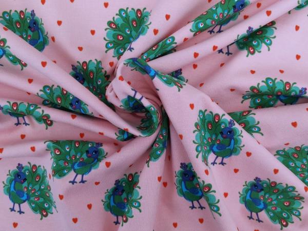 Baumwolljersey Penny Pfau hellrosa